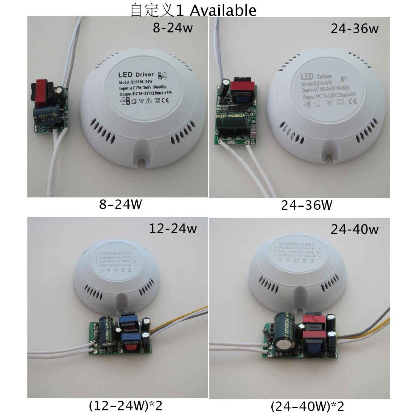 Ac 176-265v 8-24w belysningsdele 1*  led driver strømforsyningsadapter til loftlampe pære tilbehør