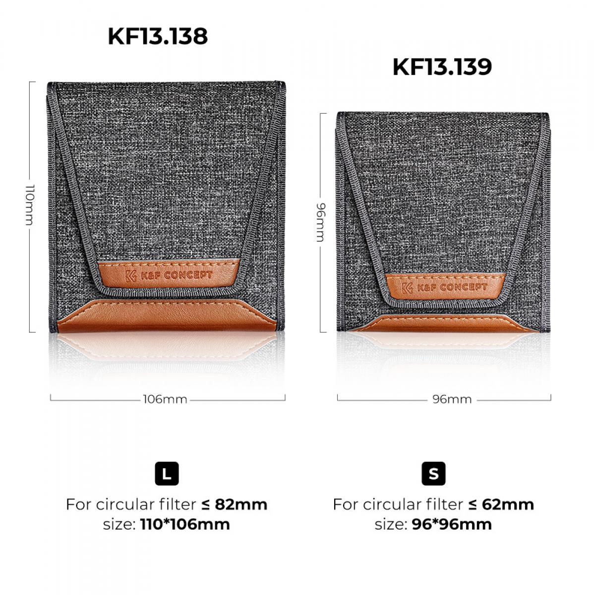 KF Concept 3-pocket filterbehuizing, maximaal formaat voor circulair filter 62 mm 82 mm (inclusief 67 mm 82 mm) 67 mm 77 mm 72 mm 55 mm 58 mm