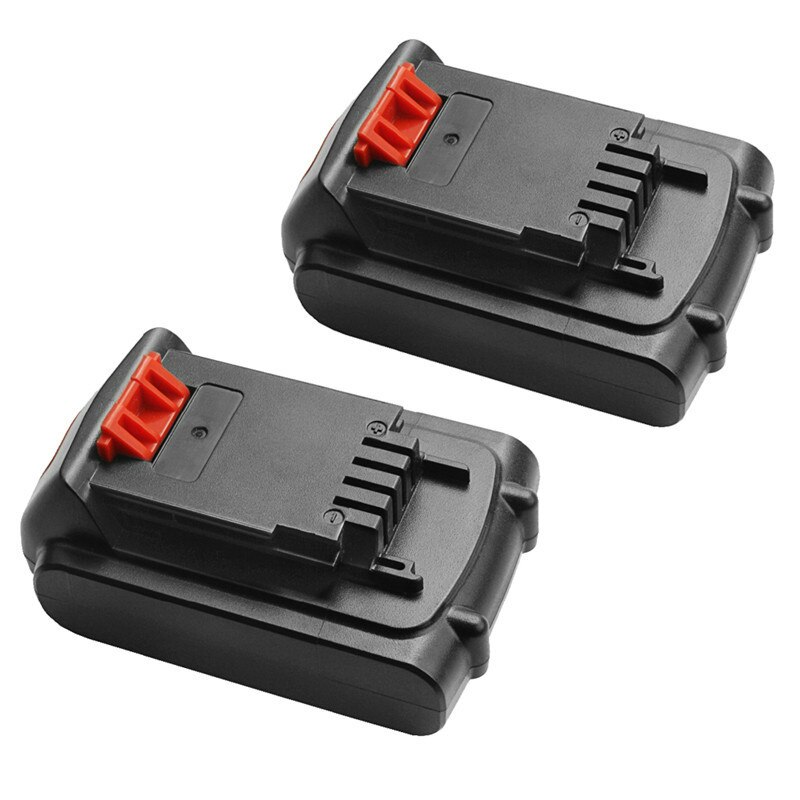 Turpow 2 st 18v/20v 3000 mah li-ion uppladdningsbart batteri elverktyg utbytesbatteri för svart &amp; däckare  lb20 lbx 20 lbxr 20: 2- pack