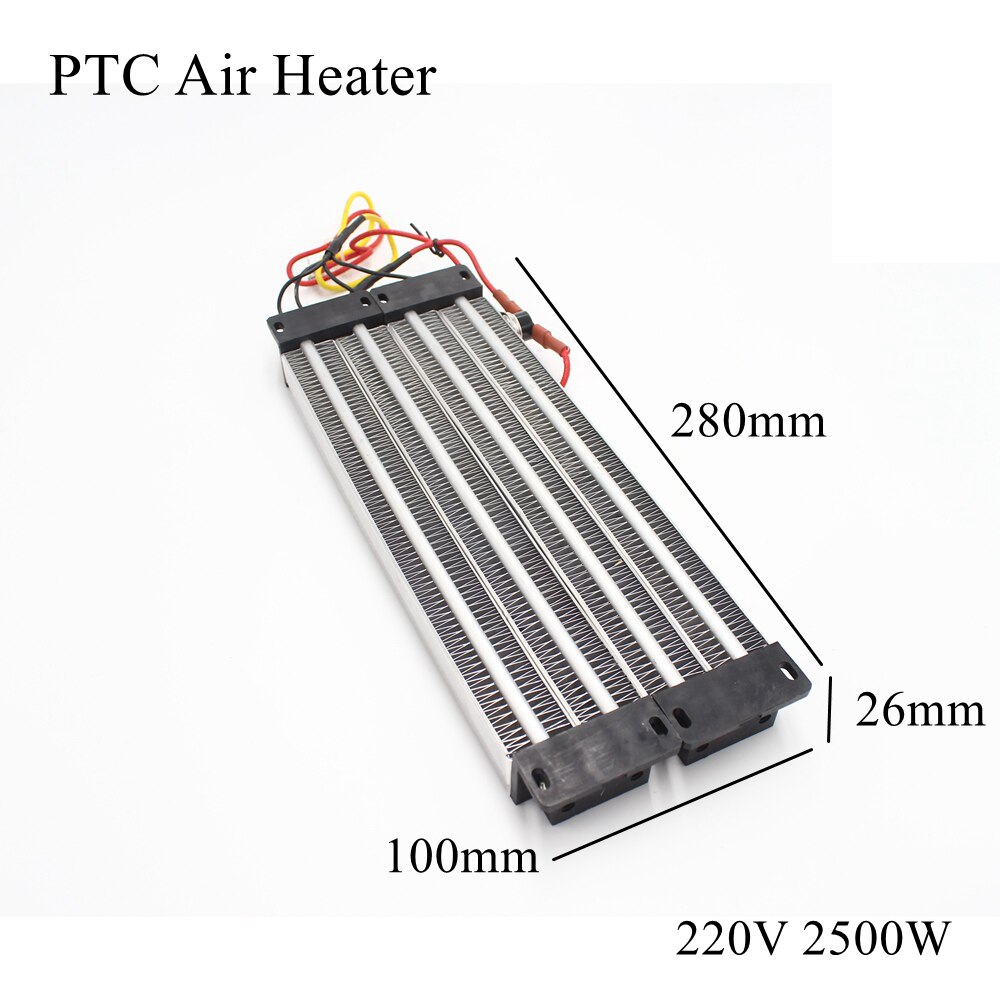 280x100x26mm 220V 2500W PTC Heater Ceramic Thermistor Air Heating Mini Outdoor Heaters Induction Aquarium Water Car Film Plate