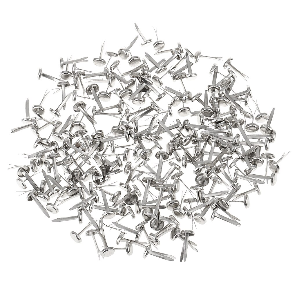 Mini sujetadores de papel para manualidades, 200 unidades, para fabricación de tarjetas, Scrapbooking, Plata
