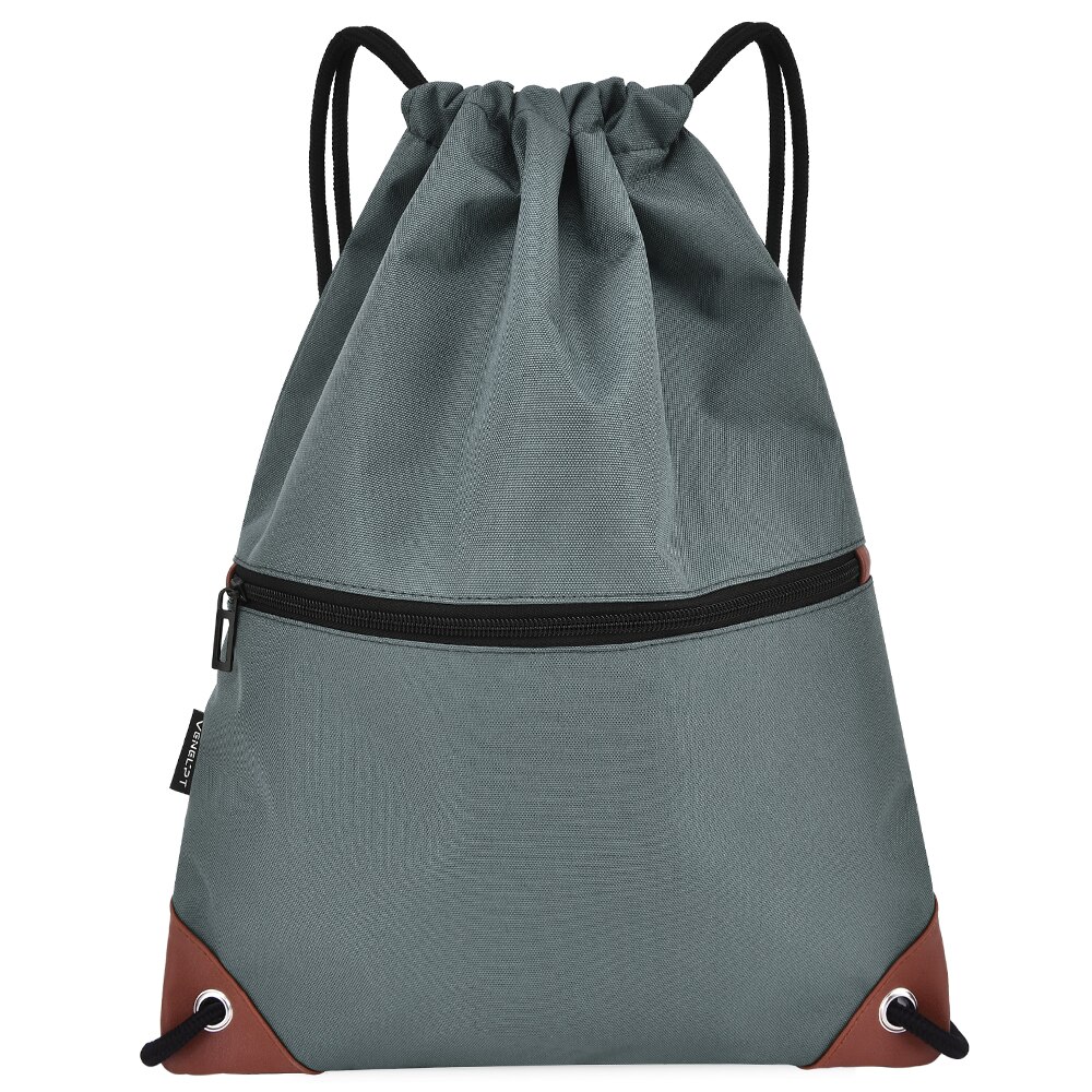 Mochila De gimnasio resistente al agua con cordón, bolsa de cubo con bolsillos con cremallera, ligera, bolsa deportiva