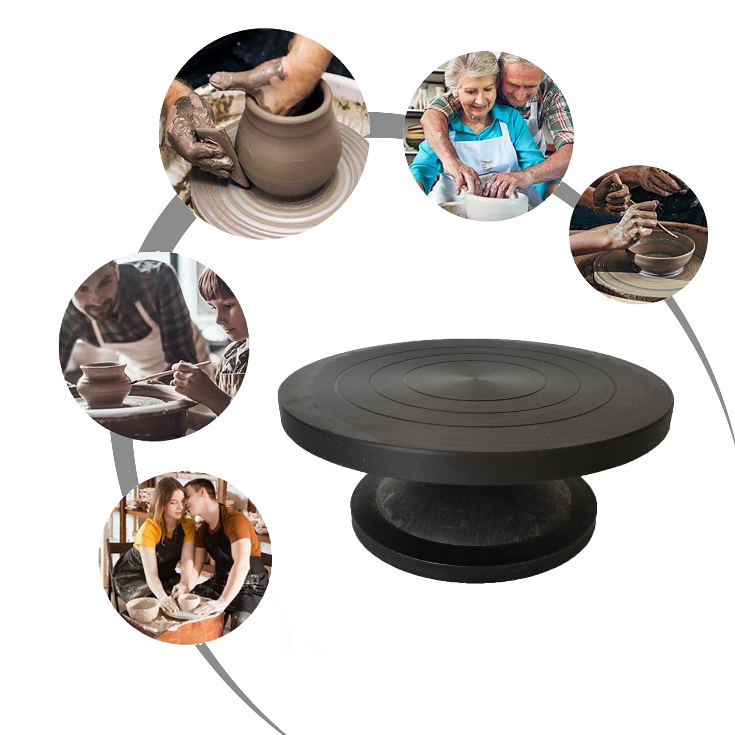 Kunst forsyning 10in diameter skulptur hjul mini leire gjør keramikk hjul dreieskive med kulelager