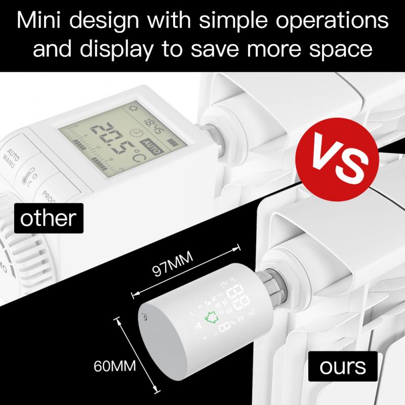 TUYA TRV Thermostat Valve Thermostatic Radiator Valve Controller Heater Temperature Voice Control With Google Smart Home Zigbee