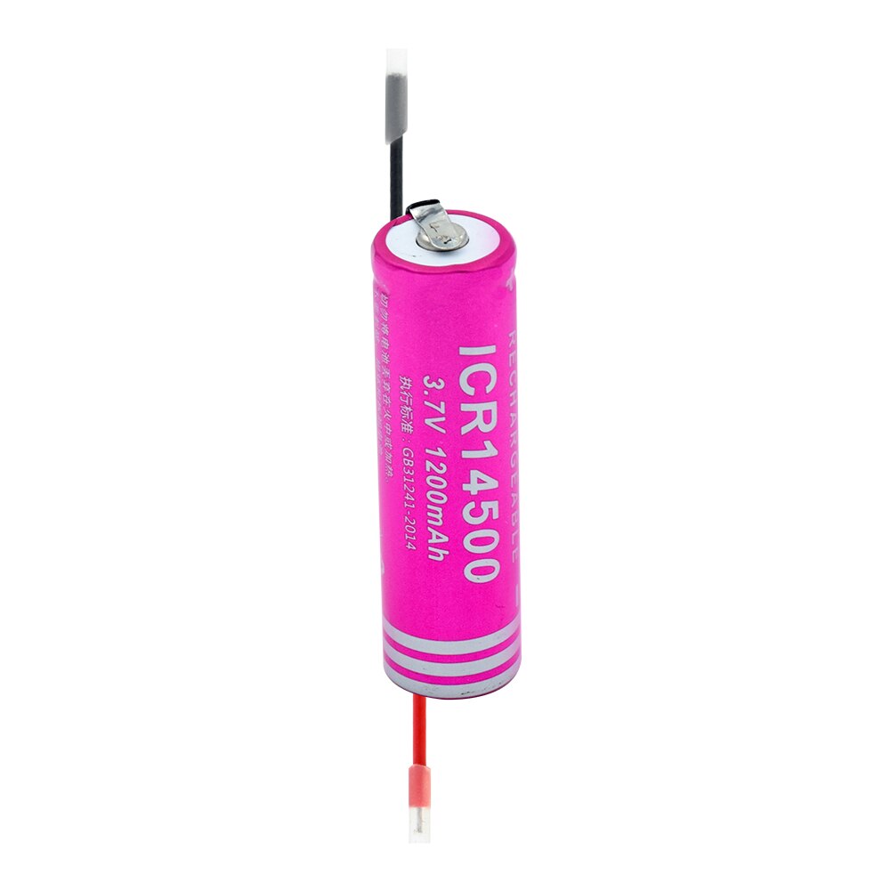 1/2/4 Pcs ICR 14500 Li-ion Lithium Battery 3.7V 1200mAh Flashlight Power Bank Radio Repalcement Battery 14500 Lithium Battery: 1 pieces