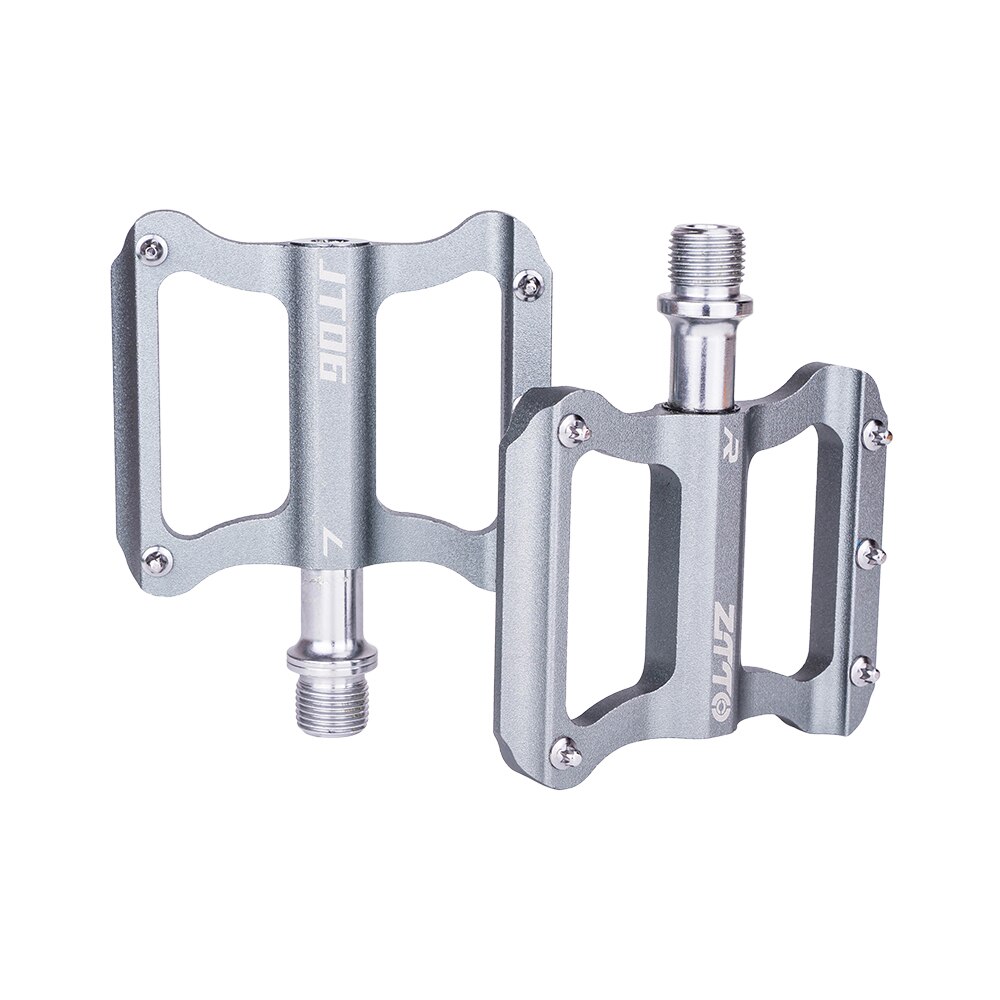 ZTTO Road Bike Ultralight Flat Pedal Aluminum Alloy Bicycle Bearings Anti-Slip Folding Pedals Cycling JT06: white