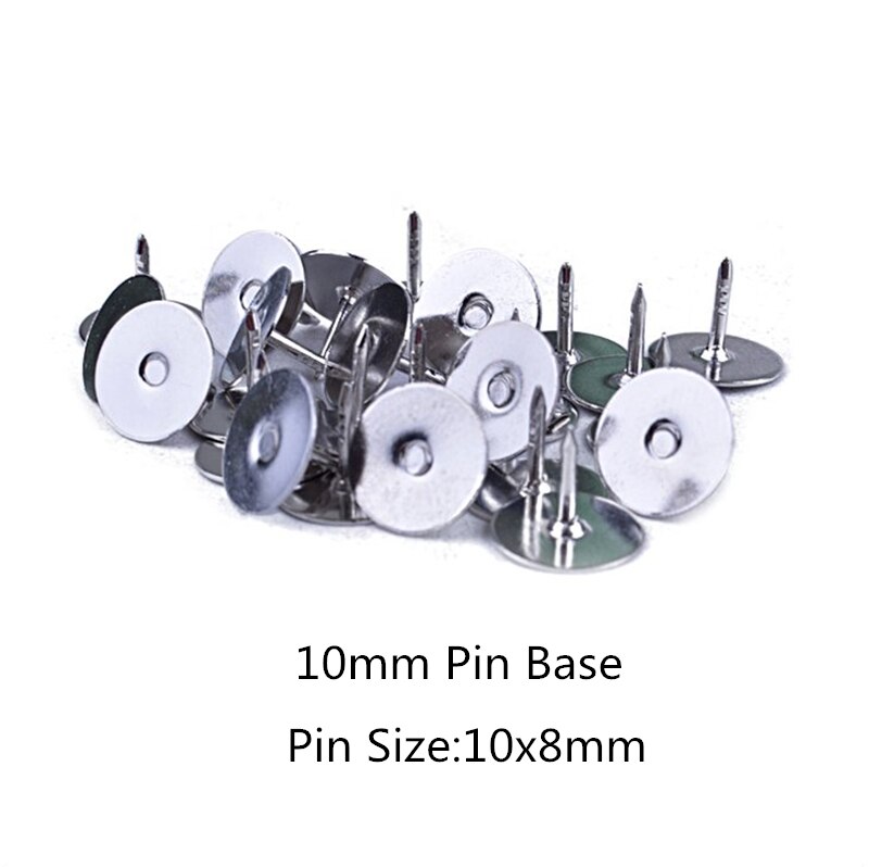 50 stuks/pak Veiligheid Broche Slot Metalen Rubber Kleurrijke Pins Terug Knop Gesp Sluitingen voor pin Broche base Sieraden Accessoires: 10mm Pin