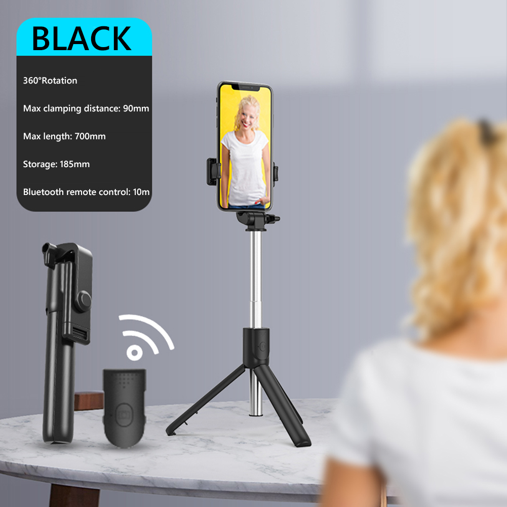 Kabelloser selfie-stick, faltbares mini-stativ mit fernauslöser, ausziehbarer hand-monopod, handyhalterung für ios und android