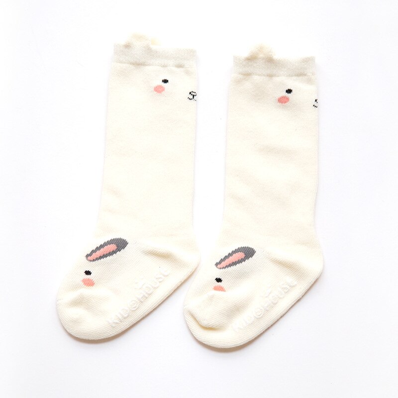 unisex Baby Jungen Karikatur Lange Socken Für freundlicher Frühling Herbst Baumwolle Ebene Baby Knie Hohe Bein Warme Anti Unterhose Gummi sohle Socken: 7 / 0-2 Jahre
