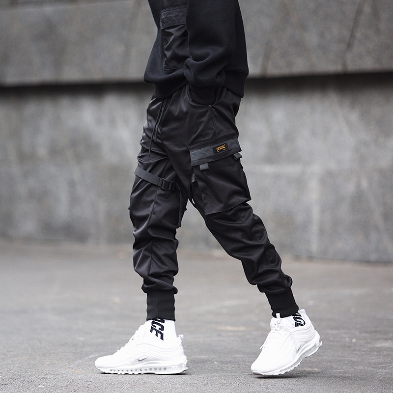 Tij Mannen Multi-pocket Harem Hip Pop Broek Broek Streetwear Joggingbroek Hombre Mannelijke Casual Mode Cargo Broek mannen