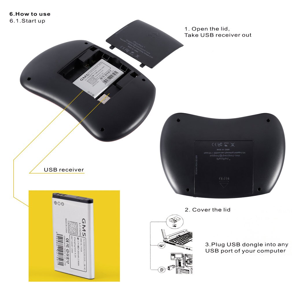 Portable Handheld Wireless Keyboard Touchpad Multi-media for TV Box Media TV PC Stick Laptop for Raspberry PI PS3 French Spanish