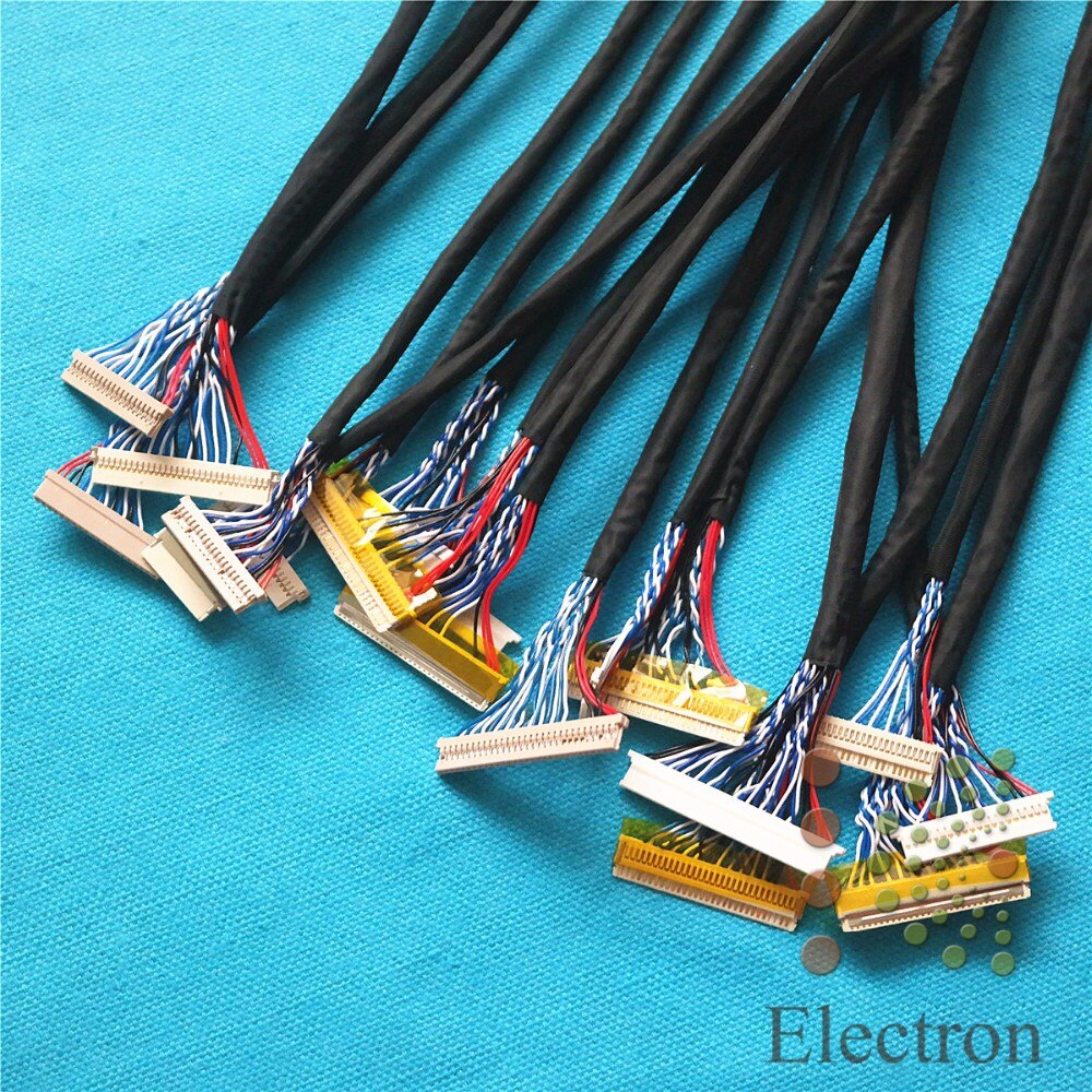 Gemeenschappelijke Gebruikt Universele Lvds-kabel voor Lcd-scherm Panel Controller Ondersteuning 14-26 inch Scherm 18 stks/set