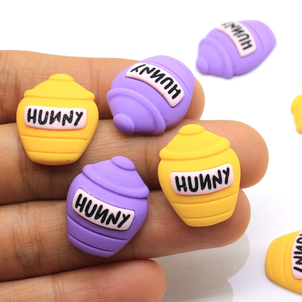 50/100 stuks fabriekshars honingpot cabochons flatback hars honingpot cabochons kawaii kleine poppenhuis voedsel flessen
