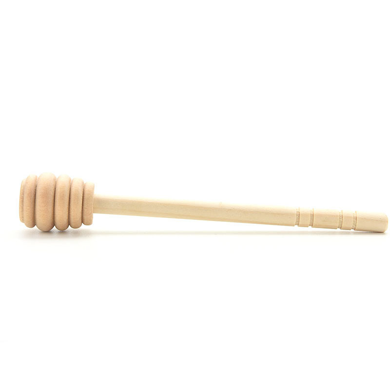 Houten Mini Bee Honing Dipper Stirrer Draagbare Muddler Houten Roeren Stok Staaf Lepel