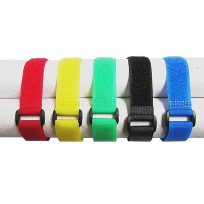 Sangle Velcro pour vélo, lot de 5 pièces de 30cm, sangle de fixation pour canne à pêche, bouteille de cyclisme