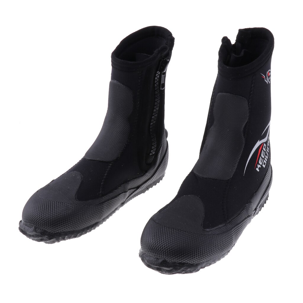 Combinaisons néoprène 5mm salut coupe bottines à fermeture éclair plongée en apnée bottes de plongée