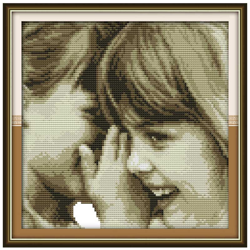 Angel Baby Girl Lover counted Cross Stitch 11CT 14CT Cross Stitch Set DIY Cross-stitch Kit Embroidery Needlework