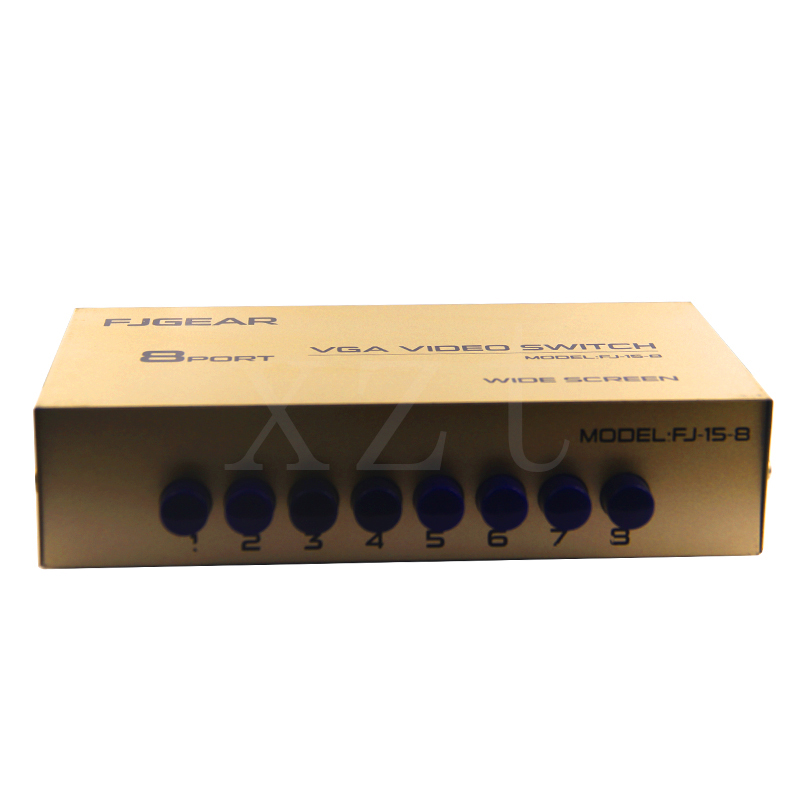 1pcs Newest 8 Port VGA SVGA Switch Box 8 Input 1 Output VGA Monitor Share Switch for Computer TV Box