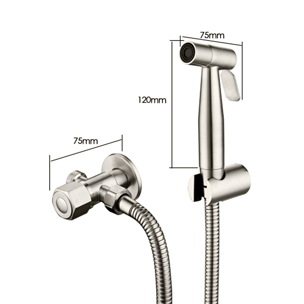 Handheld Toilet Bidet Sprayer Stainless Steel Toilet Hand Held Bidet Faucet Spray Set Bathroom Self Cleaning Spraye Shower Head