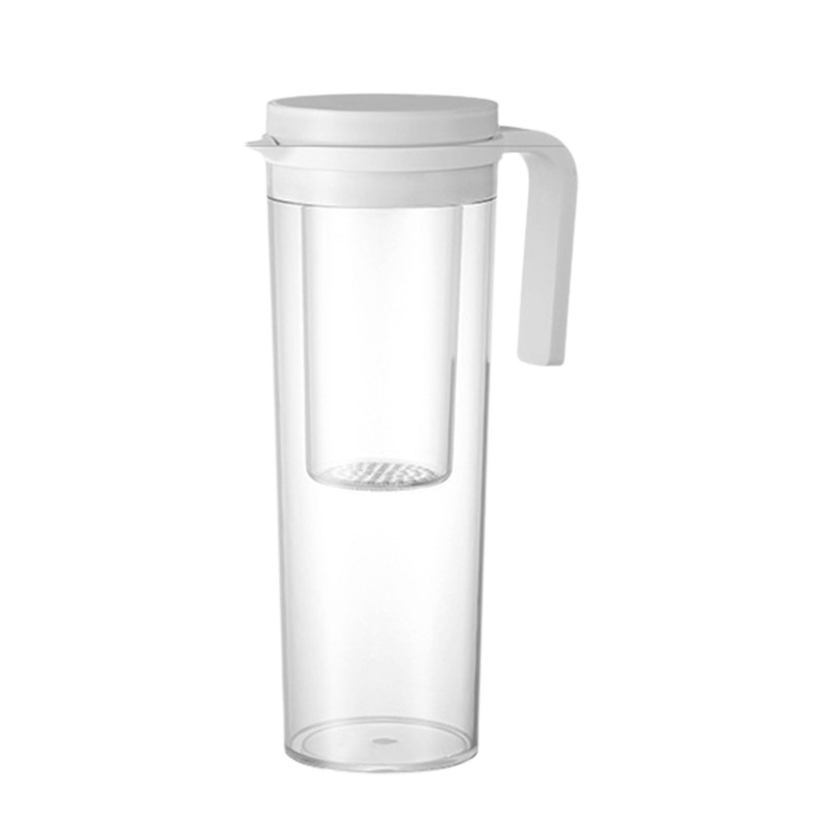 2.5L Cold Water Bottle Kitchen Kettle Jars With Filter Water Pitcher Coffee Tea Pot Transparent Decanter Jug: white