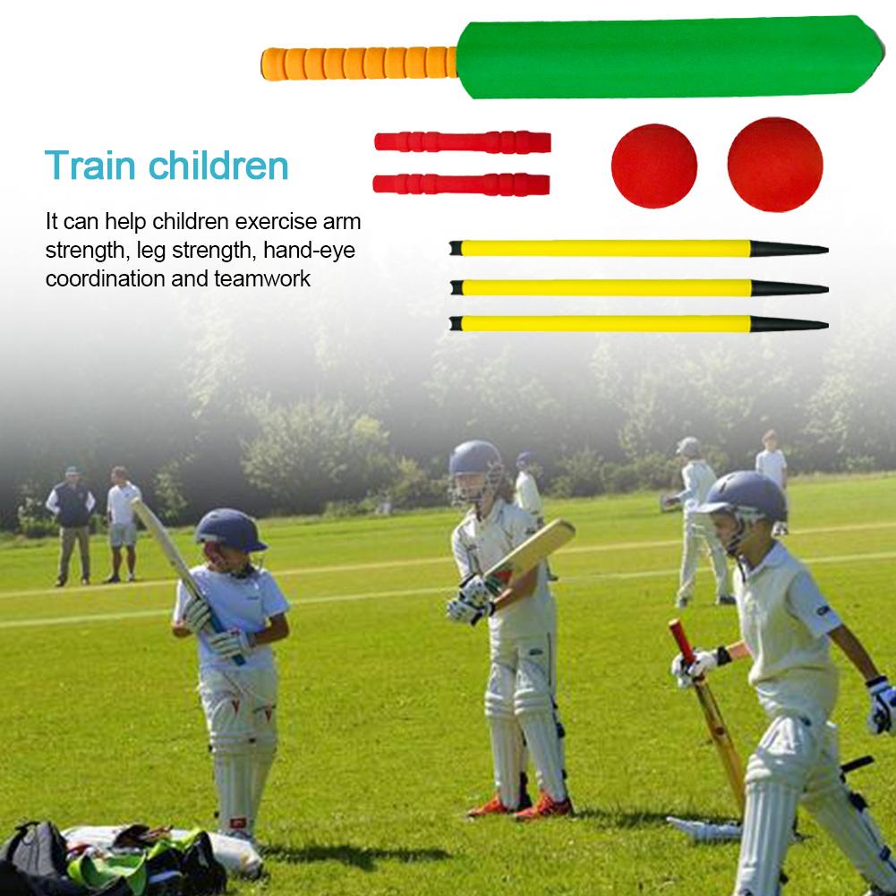 Barn plast cricket bollar lek set barn cricket set utomhus interaktion fritid pedagogiska leksaker tidig utveckling leksaker