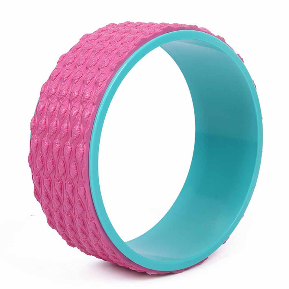 Yoga Wheel - 8mm Thick - 3D Massage Points - Back Training - TPE Material: Pink