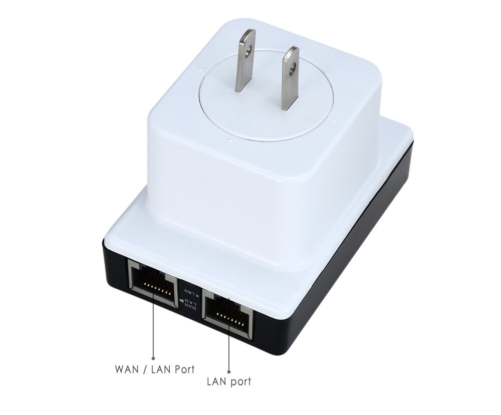 1 pièces sans fil-N routeur réseau QoS AP WIFI répéteur unique amplificateur prend en charge SSID amplificateur LAN Client pont 300Mbps: USA Plug