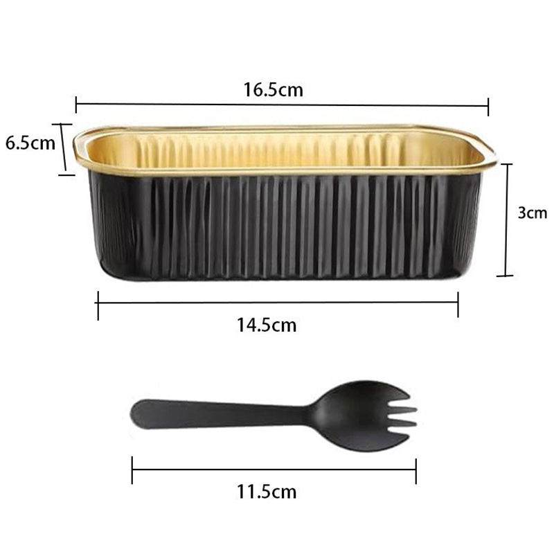 50 teile/satz Aluminium folie Kuchen form mit Deckel & Gabel Mini Backformen hitze beständige Brot Muffin Kuchen behälter Küchengeräte
