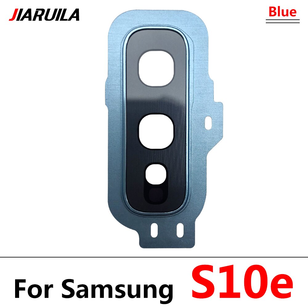 For Samsung Galaxy S10 Plus Rear Camera Glass Lens Cover With Frame Holder Replacement Spare Parts: S10e Blue