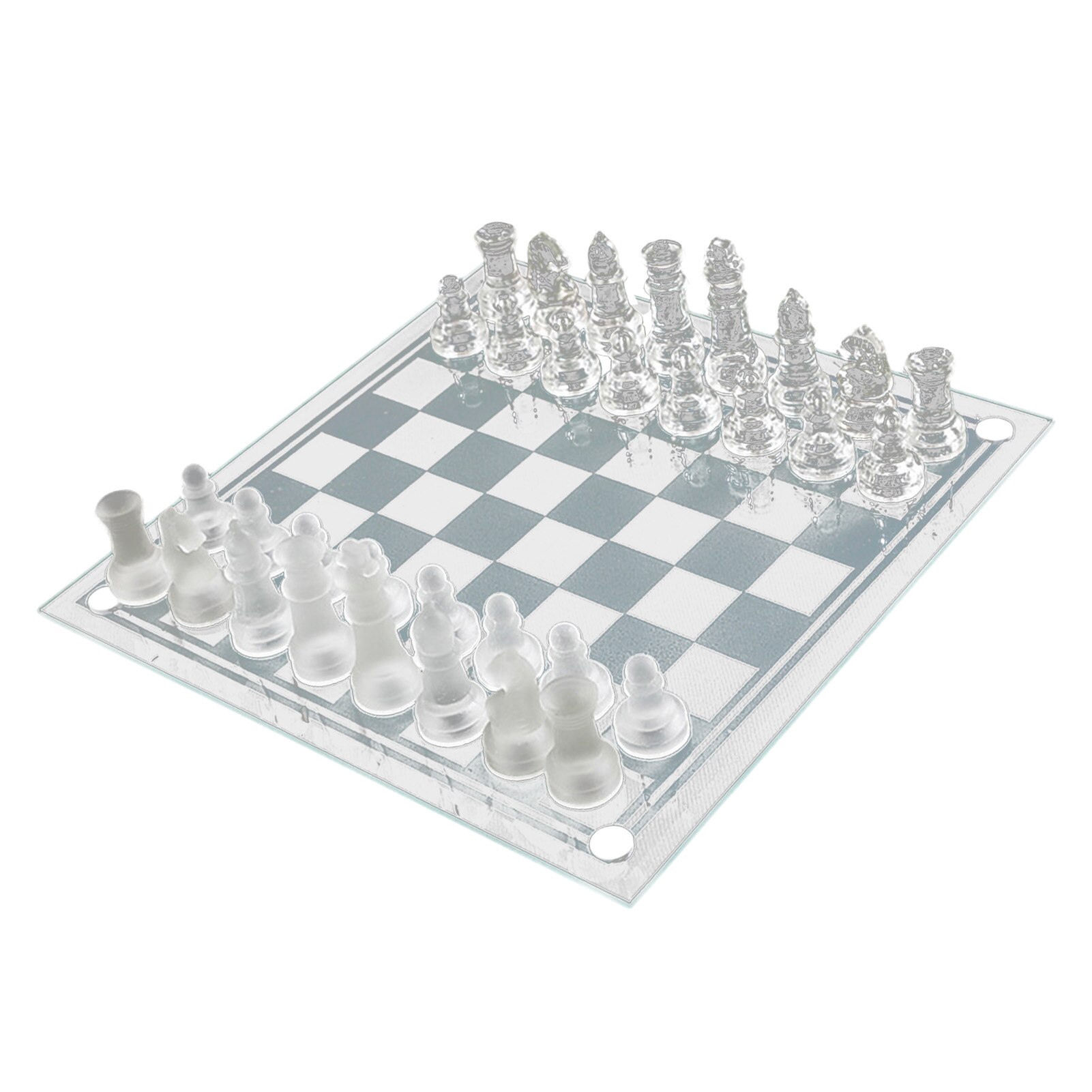 Glass Chess Game Uses High Chess Chess Board Childrens Party Entertainment Game Pieces: 20x20cm