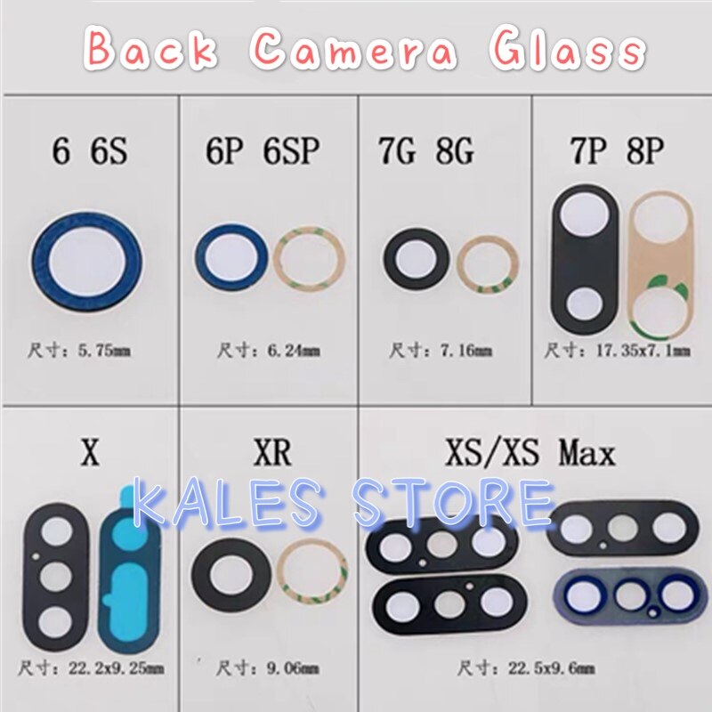 5 Sets Terug Camera Glas Voor Iphon X Met 3M Lijm Sticker Vervangende Onderdelen