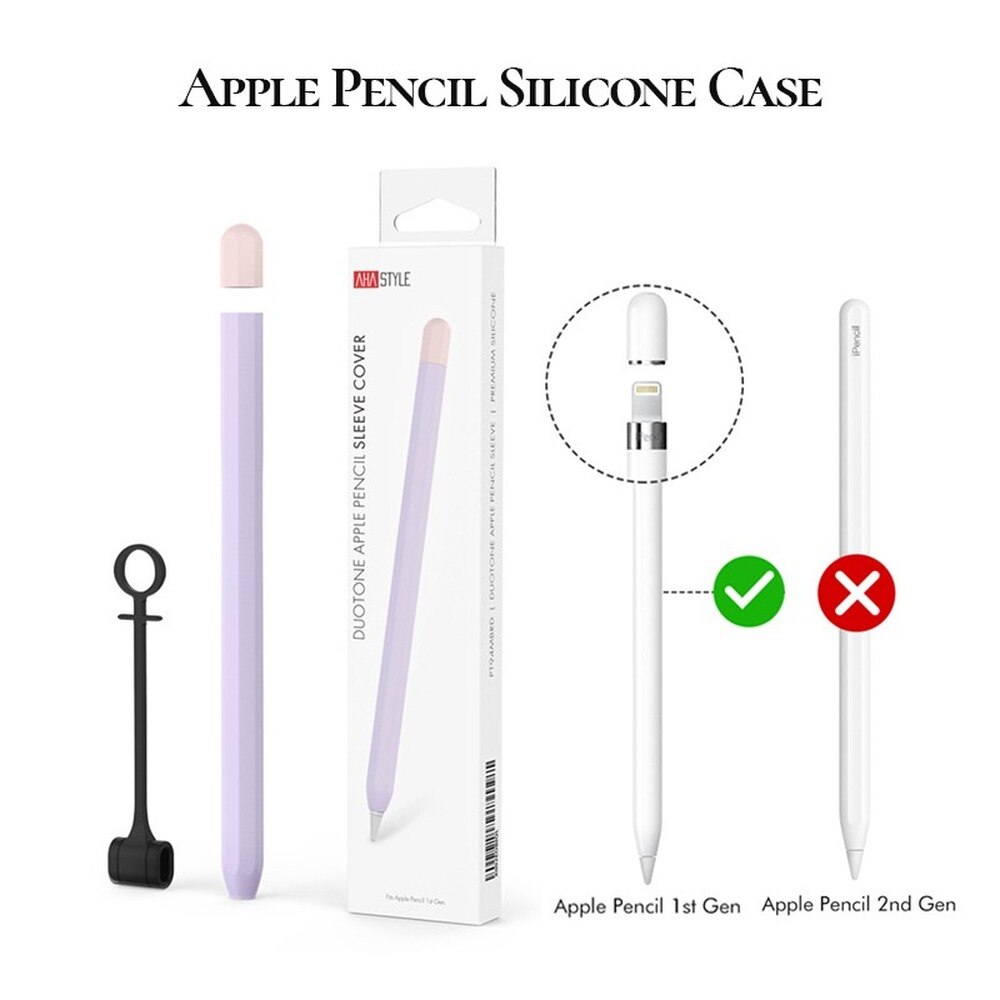 Manchon de protection Ultra-fin en Silicone pour Apple Pencil, 1ère génération, avec capuchon de stylo
