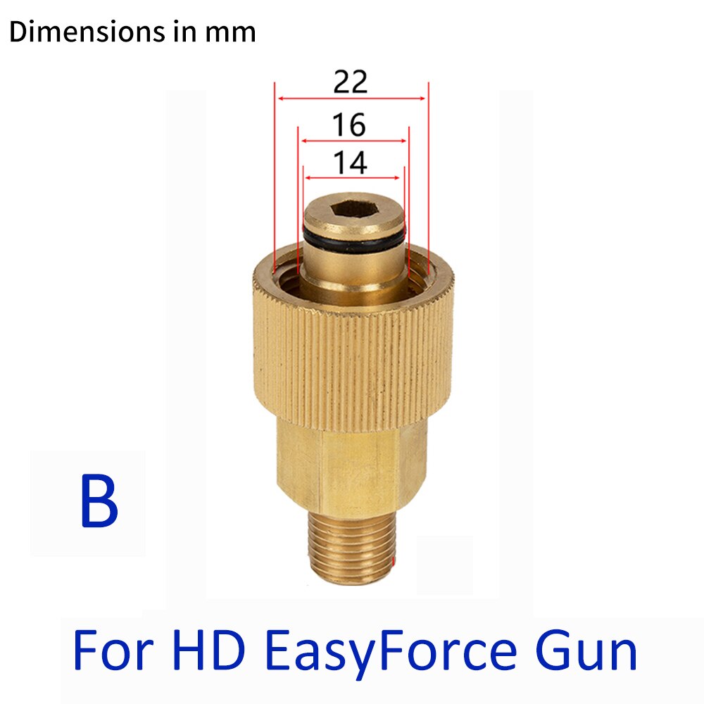 Adapter til skumdyse/ skumgenerator/ sneskumlanse til karcher hd hds højtryksrenser: Brun
