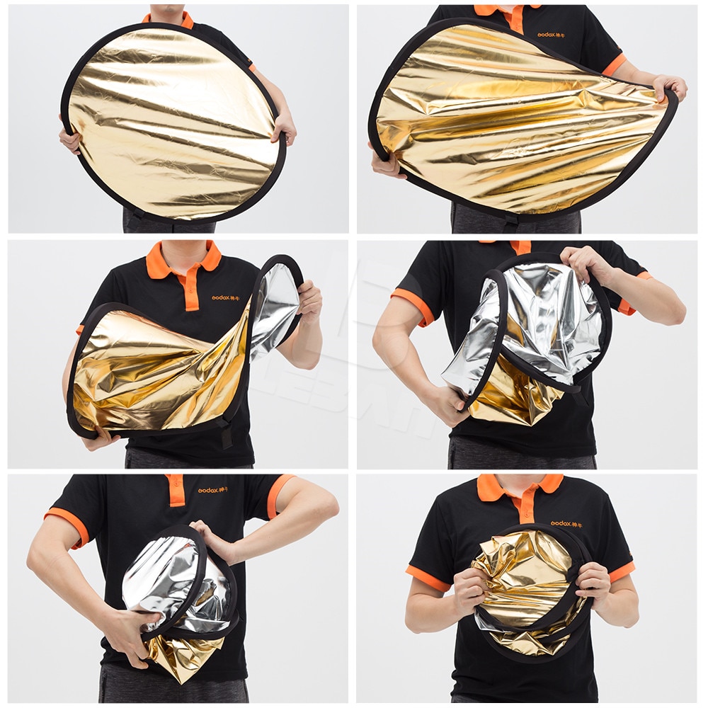 GODOX 2in1 80cm reflectors paintless gold and silver double faced bag outdoor photography light