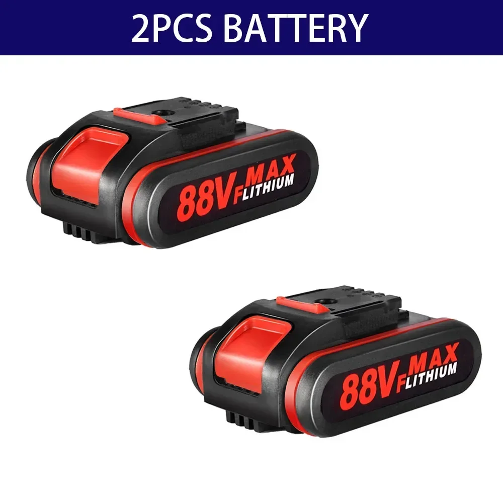 Rechargeable Lithium Ion Battery for Electric Drill Saw Wrench Cordless Reciprocating Saw for 21V 36VF 48VF 88VF Worx Battery: Red