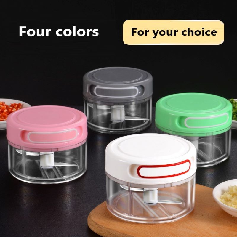 1 Pcs Garlic Artifact Double-layer Hand-protected Garlic Kitchen Mini Manual Garlic Garlic Cutting Vegetable Cutting Meat Tools