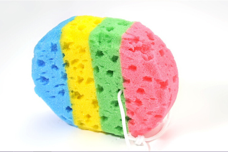 Four Dimensional Oval Seaweed Bath Sponge Bath Brushes Sponges & Scrubbers 16*13cm