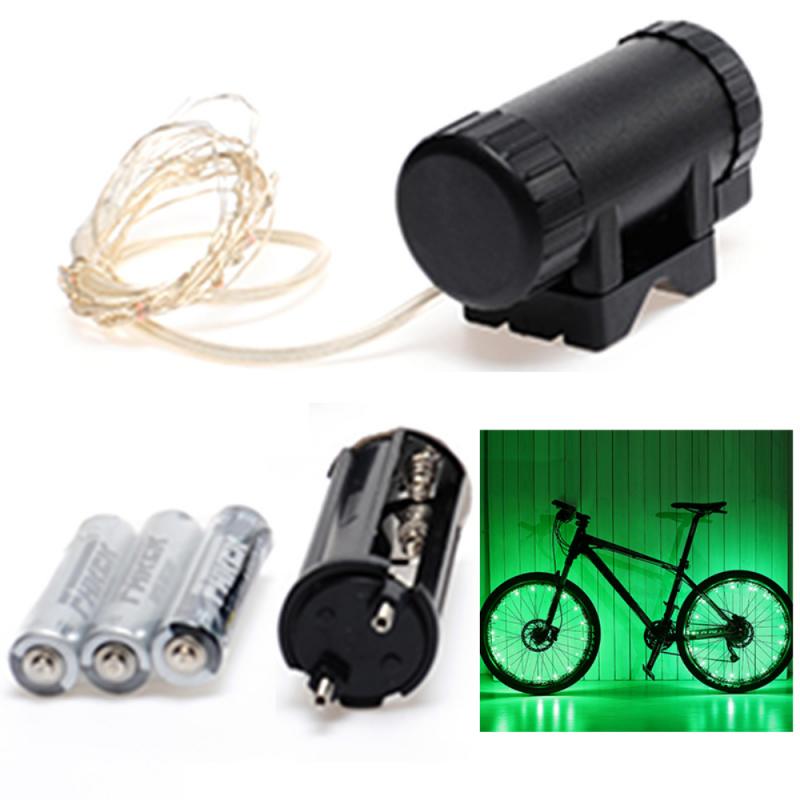 Bike Light LED USB Rechargeable 6 Colors Waterproof Bicycle Wheel Spokes Lights Cycling Rim Wheel Flash Spoke Bicycle Lights: green with battery
