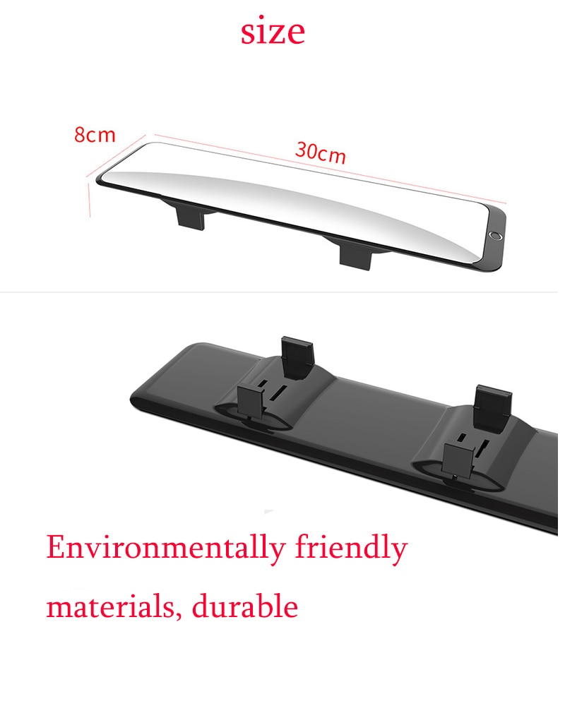 Espejo ajustable de amplia visión a prueba de reflejo espejo retrovisor del coche ángulo panorámico coche InteriorBaby espejo de seguridad