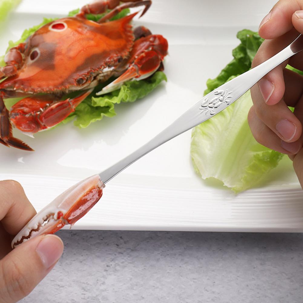 Anti-rust 5Pcs/Set Portable Durable Crab Seafood Tool Fork Safe Seafood Meat Pick Mirror Polishing for Families
