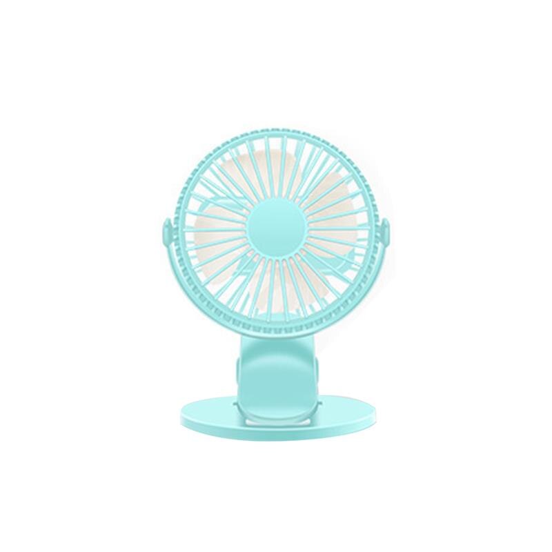 Portable USB Type Table Fan Clip-on Rechargeable Cooling Mini Desk Fan 360 Degree Rotation Adjustable 3 Speeds Clip-on Fan: Pink