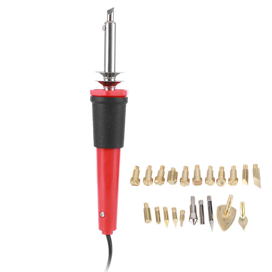 Electric Soldering Iron Set Wood Burning Pen Engraving Carving Pyrography Tool 30W