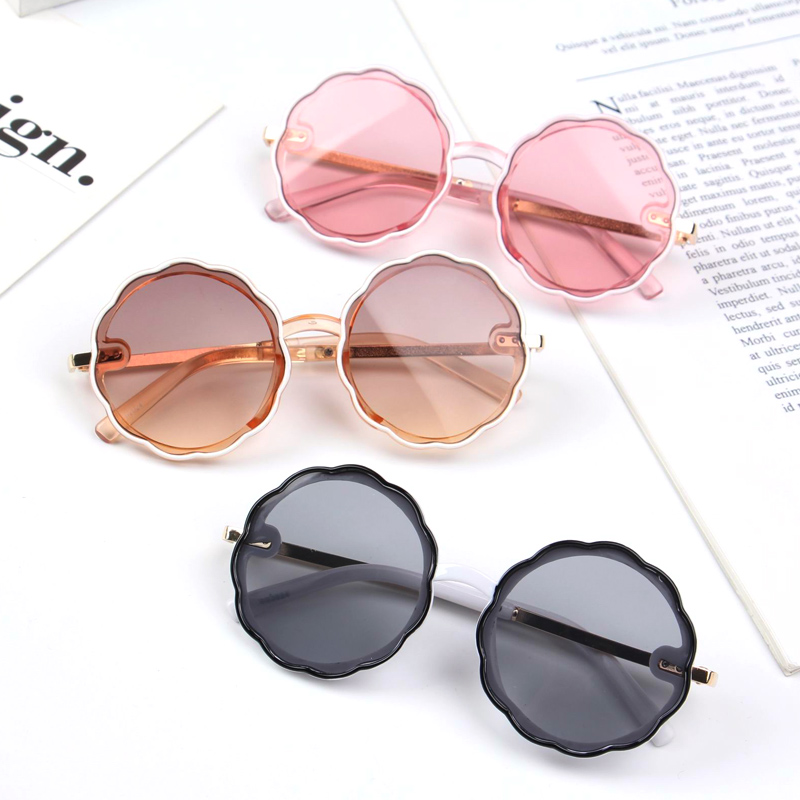 Zilead baby solbriller rund innfatning personlighet solbriller blondere barnebriller uv - motstandsdyktig trendy takrenne og jenter