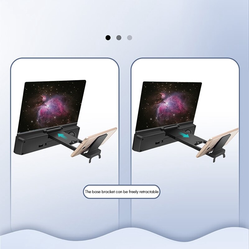 14 Inch 3D Bluetooth Speaker Mobile Phone Bracket Amplifier Two-In-One Phone Bracket Large Anti-Blue