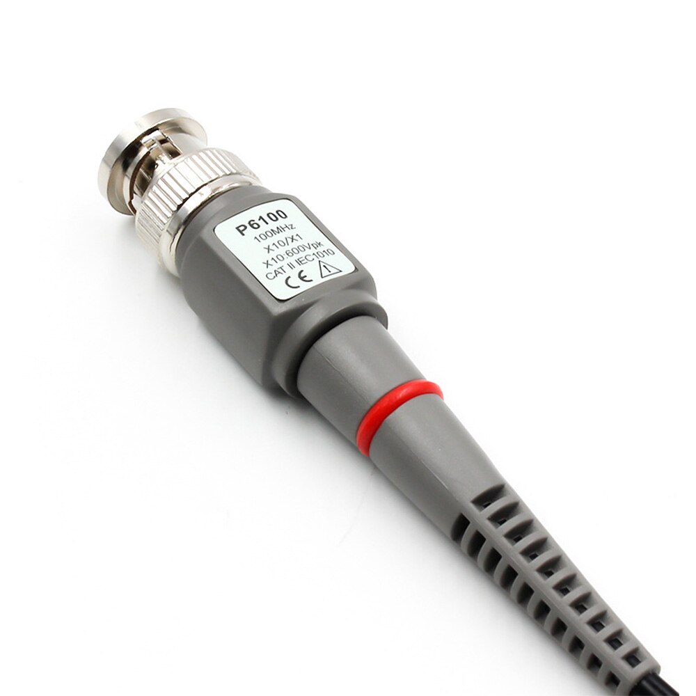 Sonda de osciloscopio P6100, 100MHz, 1X 10X, pinza de cocodrilo, prueba de atenuación de bajo rendimiento pasivo, para Hantek Rigol UNI-T, 2 uds.