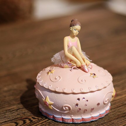 Caixa porta-joias de ballet e menina, decoração de princesa para aniversário e dia dos namorados, caixa de armazenamento: 2