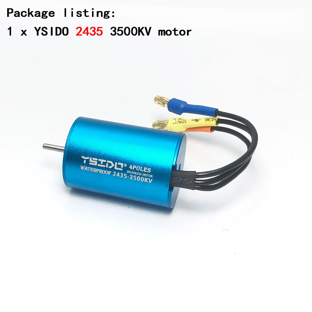 Ysido 2435 2440 2838 2847 børsteløs motor 35a 45a esc til wltoys 124016 remo Hobby xlh timaya redcat 1/12 1/14 1/16 rc båt bil: Hvit