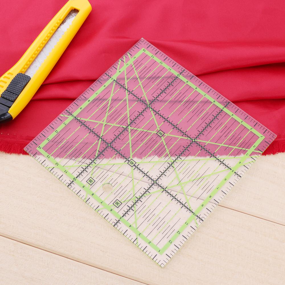 DIY Square Patchwork Feet Tailor Yardstick Cloth Cutting Rulers DIY Sewing Tool Multi-function Yardstick Cloth Cutting Ruler