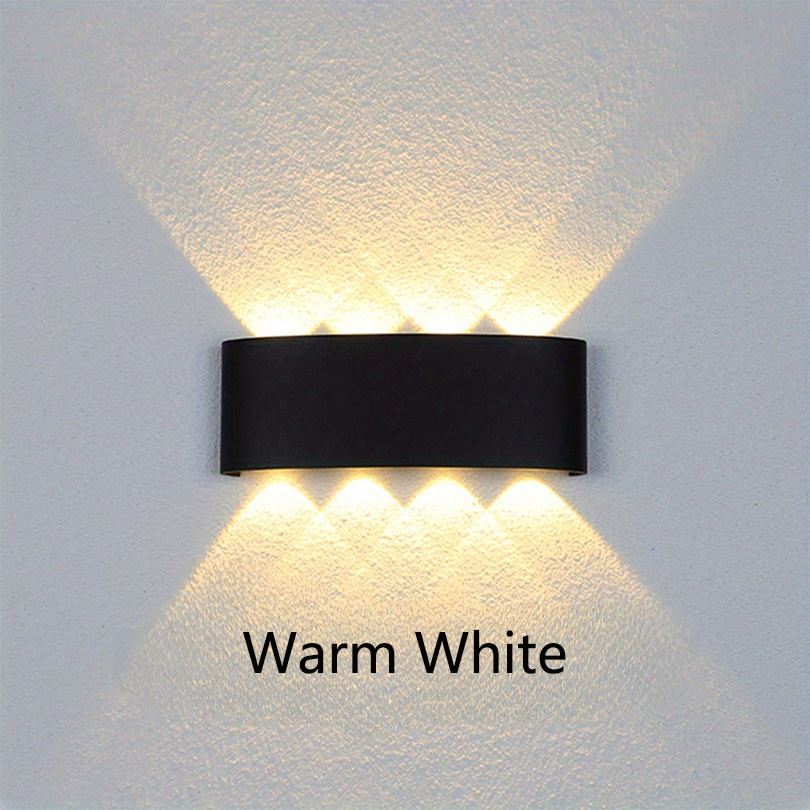 Aluminium led udendørs væglampe vandtæt  ip55 2w 4w 6w 8w 10w 85-265v dekorativ lampe til havegang: Kold hvid / 4w