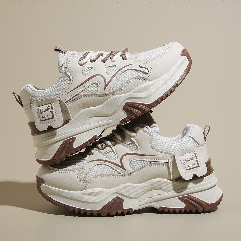 Scarpe da ginnastica bianche moda donna primavera scarpe sportive con suola spessa scarpe da tennis moda donna 2025 scarpe firmate leggere